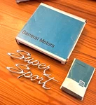 1966-67 Chevrolet Nova Super Sport Emblems Script 4227012 Pair Nos. Fixed Price $80.00.