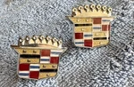 New Nos Pair Oem 1976-1980 Cadillac Models Chrome Crest Roof Ornament Emblems. Fixed Price $119.00.