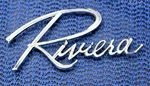 1966 1967 Buick Riviera Trunk Lid Script Acme 7652586, Pin Partially Broken. Fixed Price $39.00.