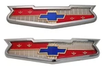 New Hood & Trunk Lid Emblems W/bezels For 1956 Chevy V8 Nomad 150 210 Bel Air. Fixed Price $149.99.