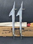 Nos 1961 Ford Falcon Left Right Front Fender Emblem Ornament Set C1DB-16178A. Fixed Price $166.24.