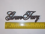 Vtg 1975 76 77 Plymouth Gran Fury Car Vehicle Script Emblem Badge 4175397. Fixed Price $45.00.