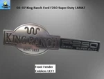 3C3416B115BA 03 To 07 "ford F250 King Ranch Super Duty Lariat" Fender Emblem. Fixed Price $44.10.