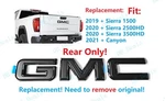 Rear Tailgate Only All Black Emblem 2019+ Gmc Sierra 1500 2500HD 3500HD Canyon. Fixed Price $46.80.