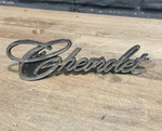 Vintage Metal Chevrolet Impala Caprice Script Emblem / Badge - 342389. Fixed Price $15.99.