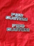 Oem 1973 -1979 F-150 Custom Pair Front Fender Emblem Badge D7TB16702DWC. Fixed Price $29.85.