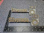 1975 - 1980 Chevrolet Truck Silverado 30 Front Fender Emblems Pair Oem Used Orig. Fixed Price $100.00.