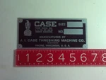 J.i. Case Aluminium Tractor Engine Tag Ji. Fixed Price $25.00.