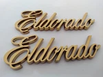 Gold Cadillac Eldorado Script Emblem Badge 20288593 2PC. Fixed Price $58.99.