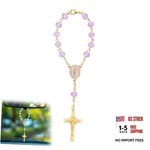 Lasuroa Rosary For Car Mirror Hanging, Stylish Rear View Purple. Fixed Price $10.53.