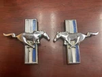 Ford Mustang Emblem Pair 1960 C4ZB-15C229-B Rh C4ZB-15C228-B Lh 30570-H1 H2. Fixed Price $28.00.