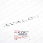 New Genuine Toyota 13-18 Avalon Luggage Compartment Door Name Plate 75442-07010. Fixed Price $43.96.