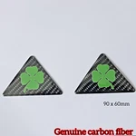 2 X For Alfa Romeo Quadrifoglio Carbon Fiber Badges Stickers Emblems Cloverleaf. Fixed Price $33.82.