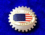 Metal United States Flag Usa Grille Badge Bumper Topper Sign Emblem. Fixed Price $38.00.