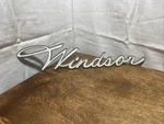 1957-1958 Chrysler Windsor Quarter Panel Fender Script Emblem 1624678 Oem 68875. Fixed Price $70.00.