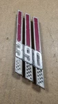 Original 1966-1967 Ford Galaxie "390" Front Fender Emblem #C6AB-16243-A. Fixed Price $24.95.
