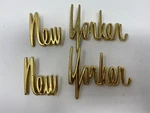 1963 64 Chrysler New Yorker Gold Script Emblems 2255082, 2255083 Complete (NY1). Fixed Price $79.99.