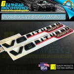 V8 Biturbo 4MATIC + Plus Gloss Black Red Emblem Fender Badge Mercedes GLC63 Amg. Fixed Price $32.99.