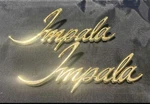 1971 1972 1973 Chevrolet Impala Script Emblem Gold Pair Donk. Bin 18. Fixed Price $69.99.