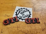 Vw MK1 MK2 Golf Gti Rear Trunk Emblem 176 853 687 Ae Badge Oem Vintage. Fixed Price $40.00.