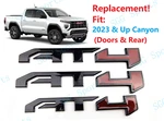 3PC Gloss Black Red Door Rear Tailgate AT4 Emblem Badge 2023-2025 Gmc Canyon. Fixed Price $53.82.