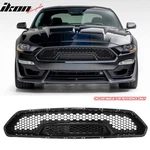 Fits 18-23 Ford Mustang Upper Grille Shelby Super Snake Style Gloss Black Guard. Fixed Price $155.99.