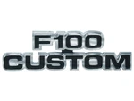 1977-79 F100 Custom Emblem Cowl Side Nameplate Ornament Pickup Truck New. Fixed Price $54.90.