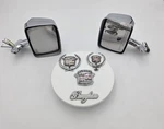 Genuine Gm '80-96 Cadillac Brougham Car Parts -mirrors, Badges, Trunk Lock Latch. Fixed Price $199.00.