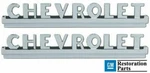 47-52 Chevy Advance Design Truck "chevrolet" Side Hood Emblems Gm Lic. Fixed Price $72.95.