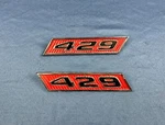 Engine Badges 1970 Mercury Cyclone Spoiler Emblems Cobra Jet 429CJ. Fixed Price $449.00.