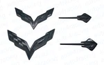 2014-2019 C7 Corvette Custom Black Emblem 4PC Set Flags Stingraysr. Fixed Price $67.98.