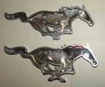 Ford Mustang Chrome Running Horse Grille Emblem 6" # F4ZB8A224AA Set Of. Fixed Price $9.99.
