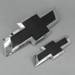 New Front & Rear 2015-2020 Chevy Tahoe Suburban Bowtie Emblem Kit Chrome Black. Fixed Price $67.85.
