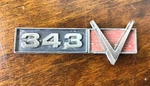 1968-1969 Amc Amx Javelin 343 Emblem 3602423 Script Badge V8 Rebel. Fixed Price $19.99.
