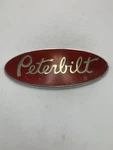 Peterbilt 8 Red & Silver Semi Truck Metal Badge Enamel Emblem Oval No Pins #3. Fixed Price $55.66.