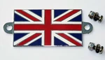 Classic Car Union Jack Enamel & Chrome Flag Badge With Stainless Steel Screws. Fixed Price $14.44.