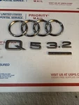 09 10 11 12 Audi Q5 3.2 Quattro Rear Gate Lid Emblem Set Used Oem. Fixed Price $31.95.