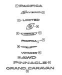 Genuine Mopar Grand Caravan Nameplate 68265081AA. Fixed Price $51.72.