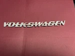 Volkswagen Vw Oem Chrome Metal 10 3/8" Vintage Emblem Badge Logo Name 361853687J. Fixed Price $40.00.