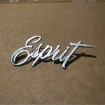 Esprit Emblem Script Badge W/ Mounting Studs Pontiac Firebird Gm 9828627. Fixed Price $32.00.