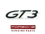 Genuine Porsche "GT3" Emblem Script Rear Badge Black 99155925190. Fixed Price $129.00.