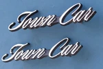 Lincoln Town Car Fender Emblems Pair Oem Metal Blk/silver 81-88 E8VB-5442-AA. Fixed Price $24.99.