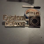 1973-1980 Chevrolet Custom Deluxe Fender Emblem Badge C-20. Fixed Price $49.99.