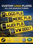 Show Plates With Logo - Front & Rear License Number Standard 2D Printed. Fixed Price $33.69.