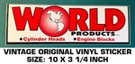 World Products Cylinder Heads Engine Blocks-vintage Original Vinyl Decal Sticker. Fixed Price $11.01.