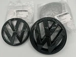 New Carbon Fiber Front And Rear Badge Emblem For Vw Cc Eos MK7 Gti Golf Set. Fixed Price $57.95.