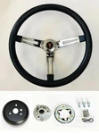1964-1966 Pontiac Gto Black Grip Chrome Steering Wheel 15" Mounting Horn Kit. Fixed Price $147.95.