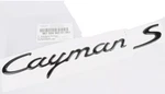Genuine Porsche Cayman Trunk Script Emblem (black) 98755998301041. Fixed Price $420.00.