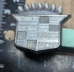 Cadillac Circa '75 Sail Panel Crest Emblem 1486972 (6672. Fixed Price $16.00.