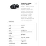2019 Toyota Camry Emblem Side Panel Used Oem 75374-33110. Fixed Price $49.99.